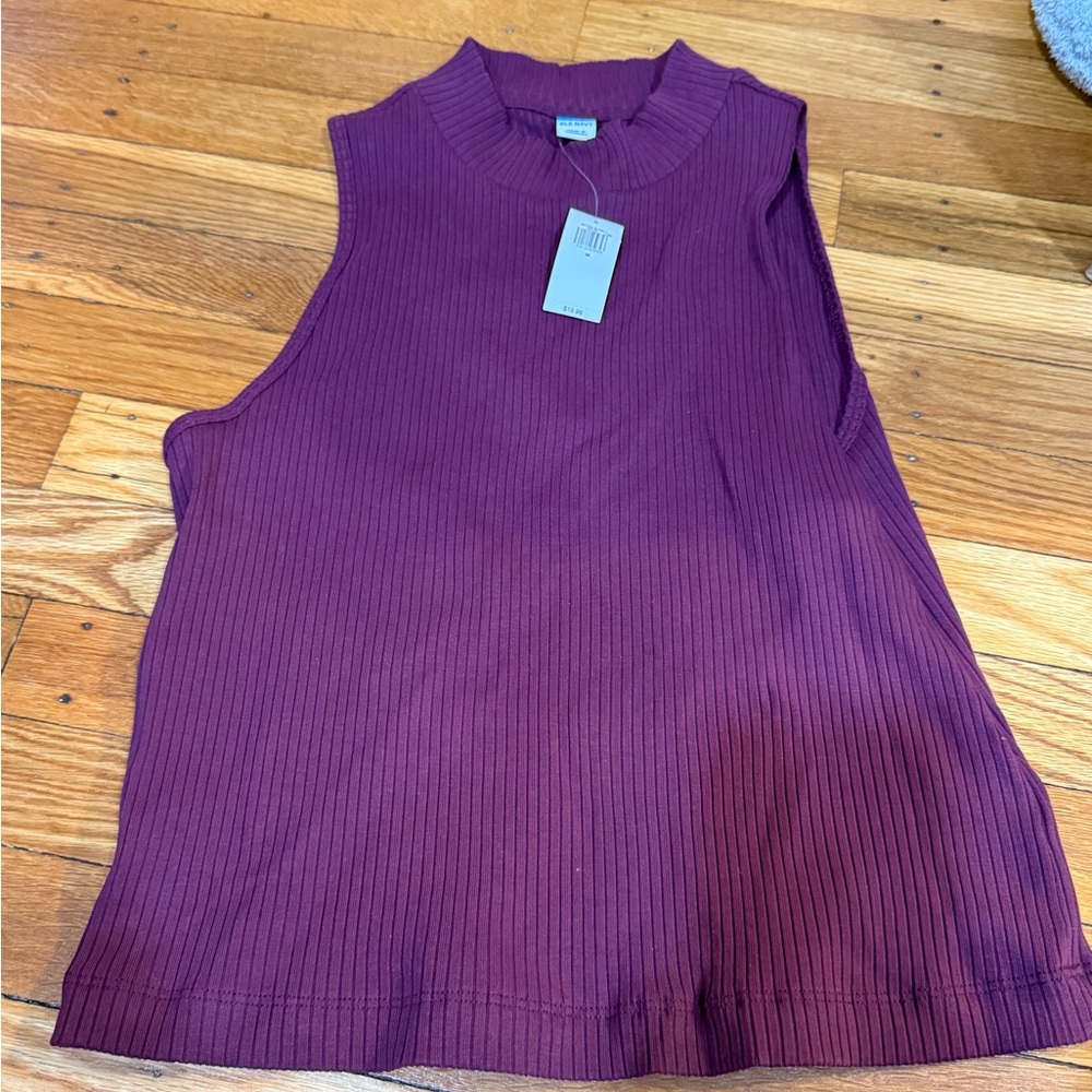 Old Navy Plum Ribbed Knit Top
